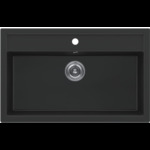 Кухонная мойка KUCHENSTERN - TOP 80 Ku-Granit черный 107BL10 (KS-800096)