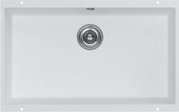 Кухонная мойка KUCHENSTERN - UNDER 80 Ku-Granit белый 103WH10 (KS-800116)