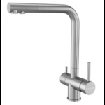 Кухонный смеситель KUCHENSTERN - FOKUS-F нержавеющая сталь 400SS40 (KS-800211)