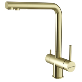 Кухонный смеситель KUCHENSTERN - FOKUS-FS золото 401GL40 (KS-800214)