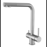 Кухонный смеситель KUCHENSTERN - FOKUS-FS нержавеющая сталь 401SS40 (KS-800215)