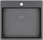 Кухонная мойка KUCHENSTERN - WERK 60 AISI 304/R10 вороненая сталь 507GM50 (KS-800260)