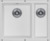 Кухонная мойка KUCHENSTERN - UNDER 60-2 Ku-Granit белый 102WH10 (KS-800110)