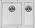 Кухонная мойка KUCHENSTERN - UNDER 60-2 Ku-Granit белый 102WH10 (KS-800110)