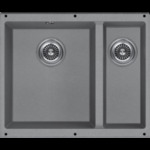 Кухонная мойка KUCHENSTERN - UNDER 60-2 Ku-Granit титан 102TN10 (KS-800113)