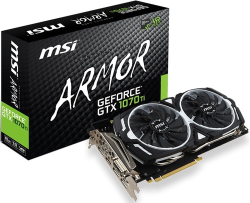 Видеокарта MSI - GeForce GTX 1070 Ti ARMOR 8G