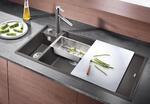 Кухонная мойка BLANCO - AXIA III 6 S темная скала чаша слева доска стекло (524654)