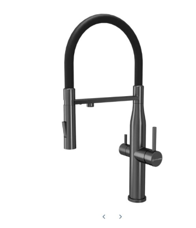 Кухонный смеситель KUCHENSTERN - ELIT-FE вороненая сталь 407GM40