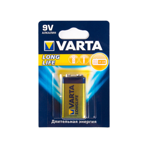 Батарейка VARTA - 6LR61-BP1 E-Block, Longlife, 9V, 1 шт., Блистер