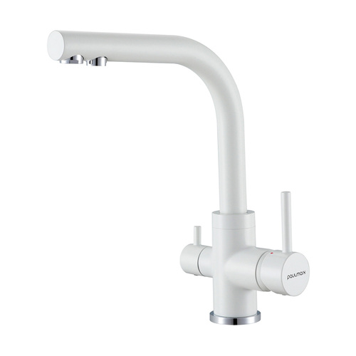 Кухонный смеситель цвет белый матовый полностью PAULMARK - Es213011-431TW