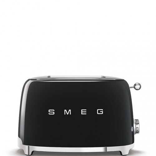 Тостер на 4 ломтика черный SMEG - TSF02BLEU