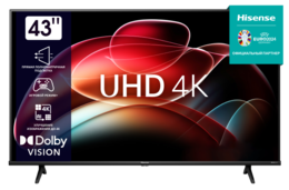 Телевизор Hisense - 43A6K Smart 4K UHD