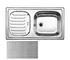 Кухонная мойка BLANCO - FLEX mini нерж сталь декор (512032)