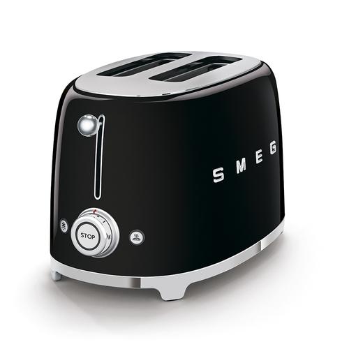 Тостер на 2 ломтика черный SMEG - TSF01BLEU