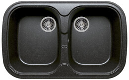Кухонная мойка мрамор  POLYGRAN - F-150 черный