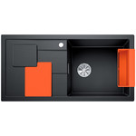 Кухонная мойка BLANCO - SITY XL 6 S антрацит аксессуары апельсин (525056)