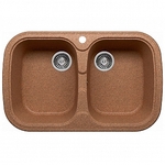 Кухонная мойка мрамор  POLYGRAN - F-150 терракот