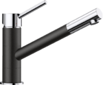 Кухонный смеситель BLANCO - KANO черный-хром (526175)